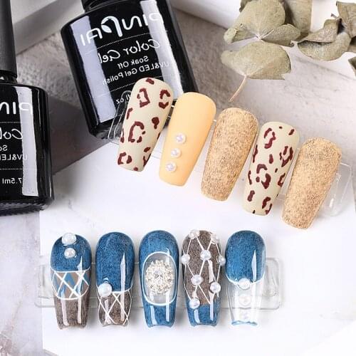 3D Nail Art Fur Nail Polish Glue Seal Layer Frosted Velvet Fur Glossy No-wash Seal Coat Layer Function Nail Polish Glue TSLM1