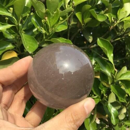 AAA+ Natural Smoky Quartz Ball Crystal Sphere Orb Rare Gemstone Natural Quartz Healing stones 1pc 60mm