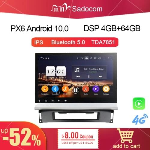 PX6 10.1" Android 10.0 4GB RAM 64G Car radio DVD Player For Opel Astra J 2011 2012 2013 2014 GPS Glonass autoradio Bluetooth 5.0