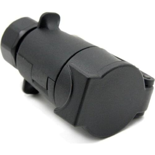 Car Trailer Truck 7Pins N Type Plug Socket Black Car Caravan Wiring Lights Tow