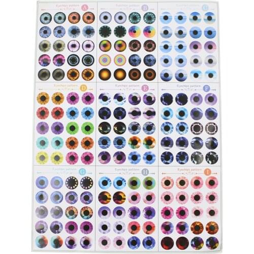 Free shipping Special Eyes Chips ONLY Paper Pattern suitable for 1/6 blyth doll 30cm bjd DIY ICY fashion accessories (A to I)
