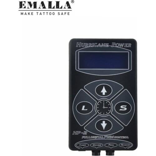 Black Rotary Tattoo Machine Power Supply Kit Intelligent Digital Dual LCD Rotary Tattoo Machine Power Supply Tattoo Supplies