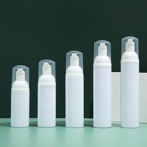 5pcs 50ml PET Empty Refillable Shampoo Lotion Bottles Eyelash Extensions Cleaning Foam Pump For Storing Shampoo Hair Conditioner