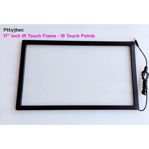Fttyjtec 17 inch 16:10 IR touch frame 10 points infrared touch screen panel multi touchscreen overlay for monitor pc