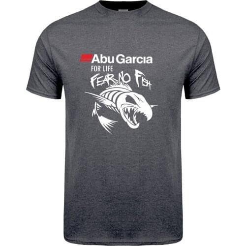 Abu Garcia Fear No Fish T Shirt Man Short Sleeve Cotton Abu Garcia For Life T-shirt Man Tshirts DS-052