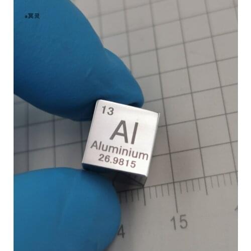 Customized Mirror Polished Aluminum Cube 10mm Periodic Table Cube Metal Aluminum Al Greater or Equal to 4N