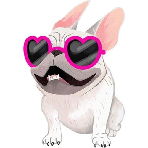Interesting Car Sticker French Bulldog Cream Decals Car Styling PVC 13cm X 9cm Vinyl Motorcycl Accessories