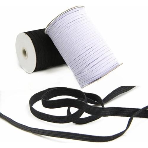 Hot sell 3-20mm *5m sewing elastic band white black high elastic Stretch rope for underware paja mas ties trim 5BB5630