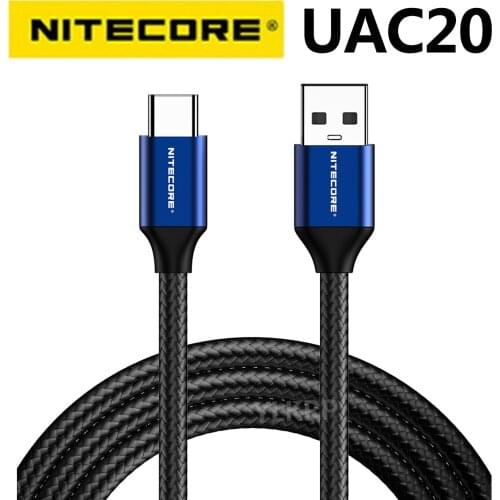 NITECORE UAC20 Type-C nylon fast charging data cable, can be used with TINI2, TIP SE and other C-type interface products