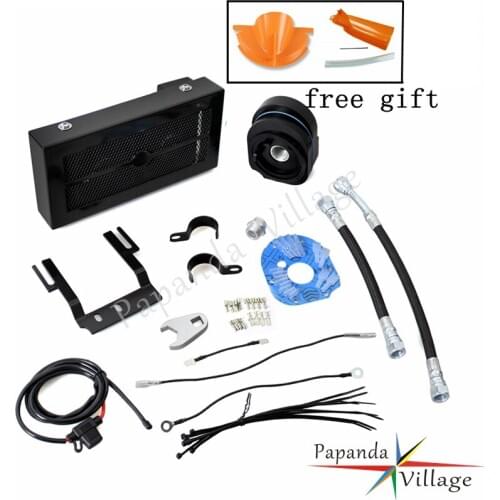 Papanda Black Motorcycles Reefer Oil Cooler Fan Motorbike Cooling System for Harley Softail 2001-2007