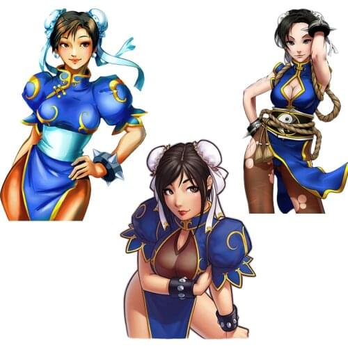 Three Ratels CDM372 Chun-Li Animation game girl Personalized Creative Scratch Stickers And Decal For Occlusion Decor