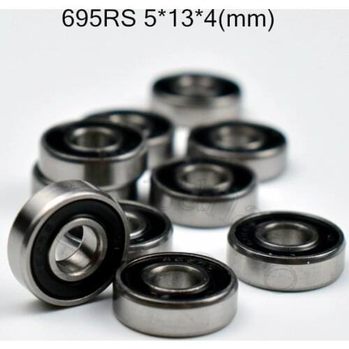 695RS 5*13*4(mm) 10pieces bearing rubber sealed free shipping ABEC-5 chrome steel miniature bearings hardware Transmission Parts