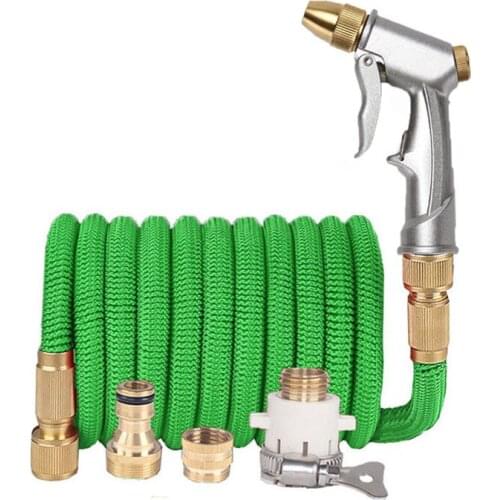 Home Watering Garden Hose Magic Expandable Flexible Plastic Water Pipe Drip Irrigation Hose High Pressure Car Wash Spray Gun