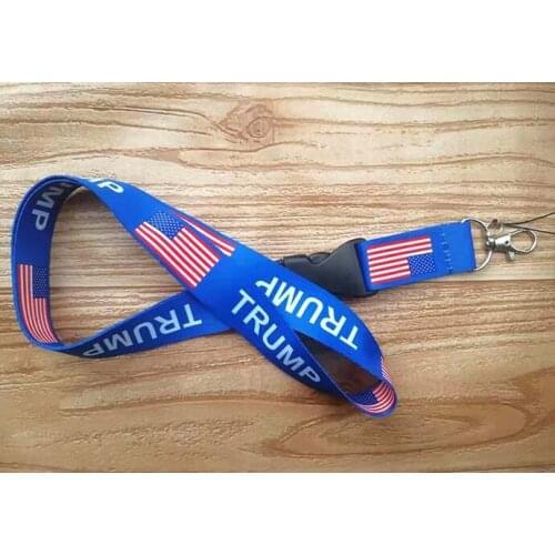 Trump USA Flag Lanyards with Swivel Hook Clips for ID Name Badge Holder Badge Camera Rope #0038