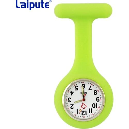 Silicone Fashion Silicone Nurses Watch Brooch Tunic Fob Pocket Stainless Dial Watches Fob Watch With Free Battery
