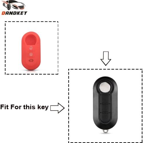 Dandkey Silicone Key Holder Keychain Accessories For Fiat 500 Grande Punto Stilo Panda Ducato Bravo Lancia Ypsilon Delta Musa