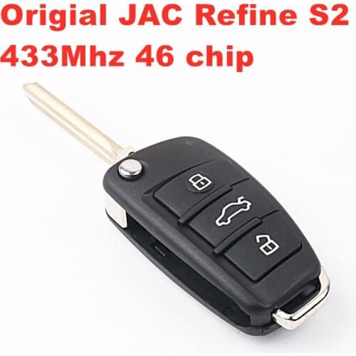 For original JAC Refine S2 folding remote control car key with 433Mhz 46 chip
