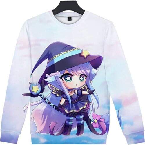 2021 Gacha Life 3D Printed Capless Hoodie Sweatshirt Men Women Hip Hop Top Round Collar Autumn Pullover High Quality Clothes