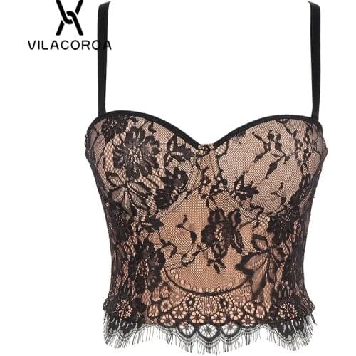 Sexy Lace Sling Tube Top Women Camisoles Spaghetti Skinny Backless Vintage Corset Tank Top Street Stage Costume Cropped Tops