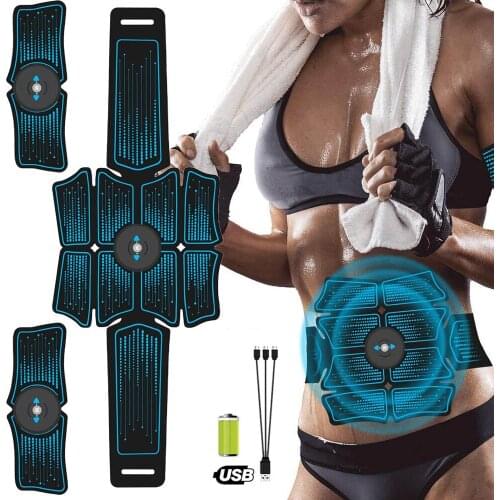Abdominal Muscle Trainer EMS Stimulator ABS Electrostimulation Fitness Massager Abdomen Weight Loss Slimming Home Gym Equipment