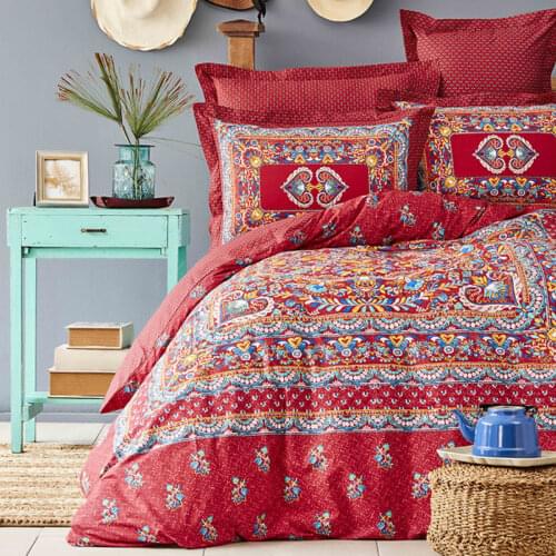 High-end Luxury bedding set 100% cotton bedding set king queen natural organic pattern stylish ottoman turkey