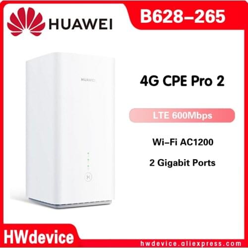 Original Huawei 4G CPE Pro 2 WiFi Router Sim Card B628-265 LTE Cat12 Up To 600Mbps WIFI AC1200 Routers Unlock Europe Version