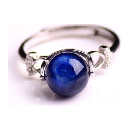 Jewelry Natural Crystal 925 Silver Inlaid Ring European And American Style Fashion Simple Jewelry