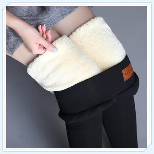 Women Winter Thick Lambsk High Waist Autumn Winter Women Thick Warm Elastic Pants Quality S-5XL Trousers Tight Type Pencil Pants