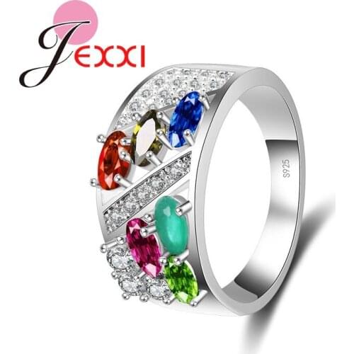 Brand New Design Fashion 925 Sterling Silver Rings For Women Wedding Engagement Jewelry Accessory Cubic Zircon Rings