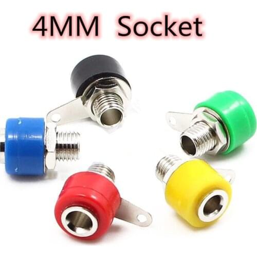10PCS 4mm Banana Plug Adapter Binding Post Banana Jack socket Red Green Yellow Black Blue