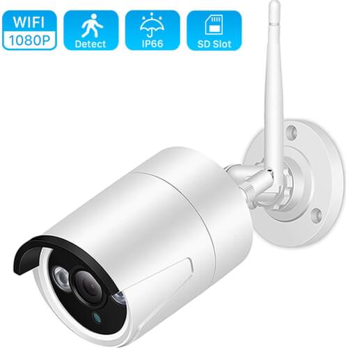 1080P Wifi IP Camera Outdoor 2.0MP HD Outdoor Weatherproof Infrared Night Vision Security Video Surveillance Camera SD Card Slot