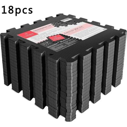 18pcs Interlocking Foam Mats Tiles Gym Shock Absorbing Waterproof Sports Mats Comfortable Venue Equipment Home Flooring Mats