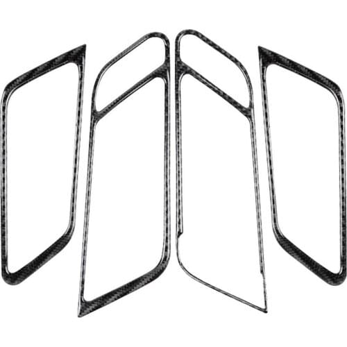 4Pcs Carbon Fiber Car Door Bowl Handle Decoration Stickers for Porsche Macan Car Sticker Styling Accessories