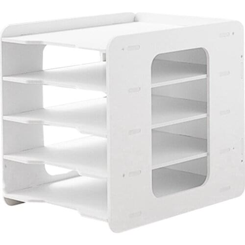5-Layer Desktop File Storage Rack A4 Data Rack Multi-Layer Storage Rack File Storage Cabinet For Office Computer Desktop
