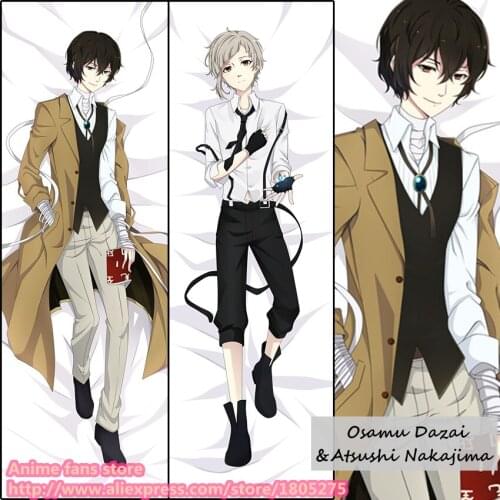 Anime Bungo Stray Dogs Osamu Dazai And Atsushi Nakajima Japanese Pillowcase Pillow Case Cover decorative Hugging Body Bedding