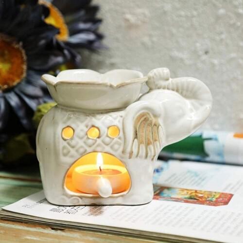 Candle Fragrance Lamp Oil Furnace Bamboo Frame Aroma Aromatherapy Home Vase Decoration Holder Candlestick Stove Candle Burn V4P2