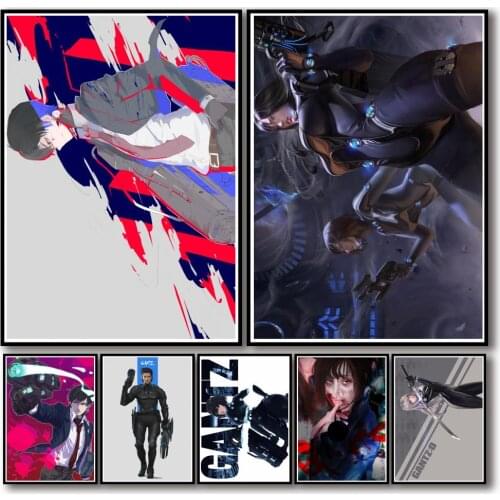 17 Designs Anime Gantz Whitepaper Poster Artwork Fancy Wall Sticker for Coffee House Bar A3