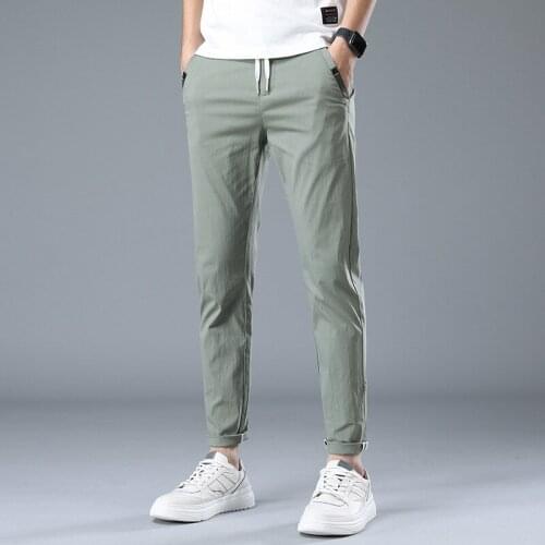 Brand Men Pants Casual Mens Business Male Trousers Classics Mid weight Straight Full Length Fashion breathing Pant