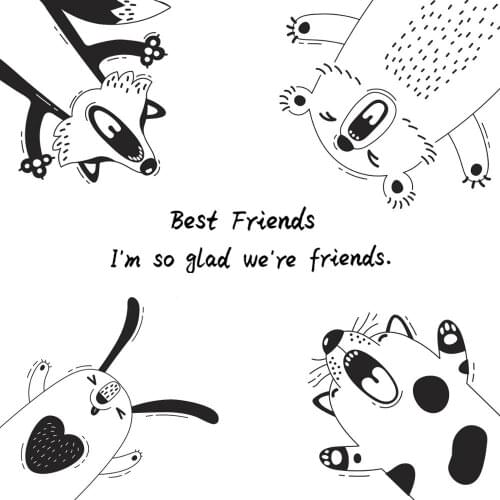 ZhuoAng Shouting Animals / Best Friend Clear Stamps For DIY Scrapbooking/Card Making/Album Decorative Silicone Stamp Crafts