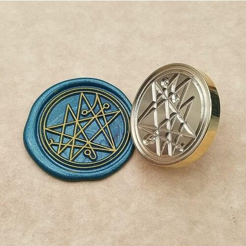 Das buch der toten dichtung wachs stempel necronomicon zeichen Feuer farbe siegellack stempel magie film