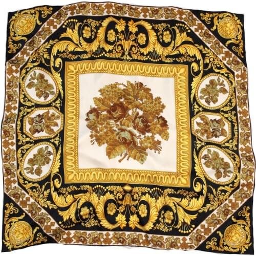 ELEGANT HANDMADE BRAND 100% 14mm Twill Silk 110CM Scarf TWID-40235A