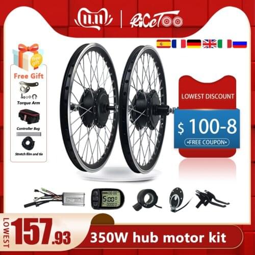 36V350W 48V350W Electric Bicycle Conversion Kit Front Rear Brushless Gear Hub Motor Wheel 16"20"24"26"27.5"28"29"700C Ebike Kit