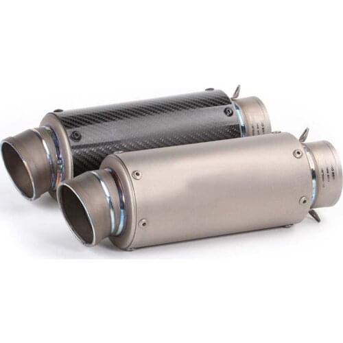 Laser Marking 60mm 51mm Motorcycle Exhaust Carbon Fiber Muffler Pipe Modified Racing Sport Motorbike Z1000 S1000RR CBR1000