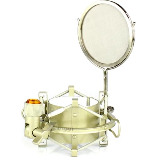 60mm Metal Spider Microphone Shock Mount Mic Stand Clip Shockproof Wind Screen Pop Filter For MXL GENESIS 770X 770 990 V63M 4000