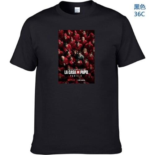 Men El Profesor La Casa De Papel T Shirt Money Heist Cotton Tops Vintage House of Paper Short Sleeve Gift Tee Shirt Mens T-Shirt