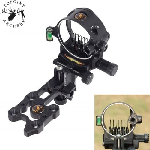 1pc Compound Bow Sight Adjustable 7 Pin .019'' Bow Sight With Sight Light Bright fiber Wrapped Pins For Archery Accessories