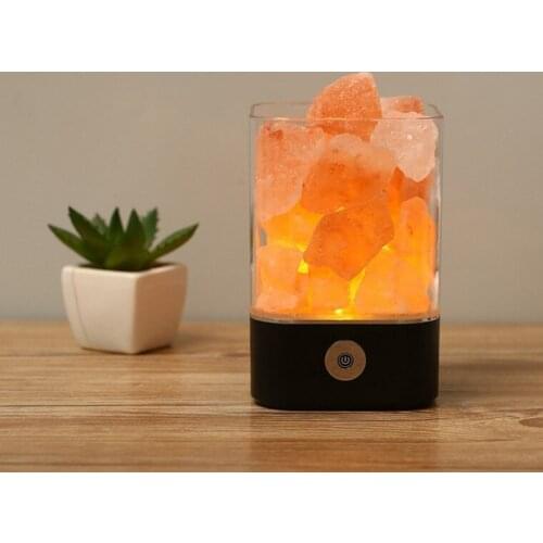 New Salt Lamp USB Led Himalayan Crystal Stone Desk Indoor Decor Living Room Bedroom Bedside Table Fixture Study Reading Light