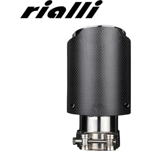 New Brand 89mm Carbon Fiber Stainless Steel Universal Muffler for BMW MAZDA NASSAN HONDA TOYOTA Rear Decorated-exhaust Pipe