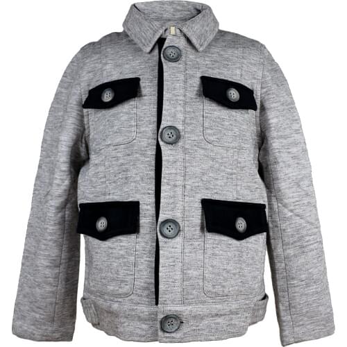 Boy Buttons Casual Cotton Blend Grey Slim Fit Blazer Jacket Blazer Fashion Boy Formal Blazers Jacket Boy Outerwear 6 10Y 4C0837