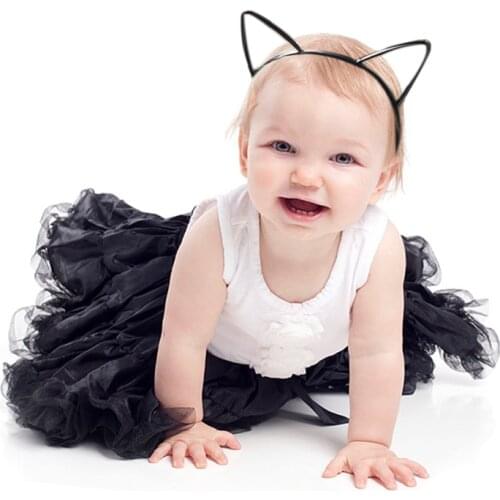 Kids black cat ears fashion Lady Girl head bands Hairband Baby birthday party Hair Accessories Sexy Self Headband for Women hoop